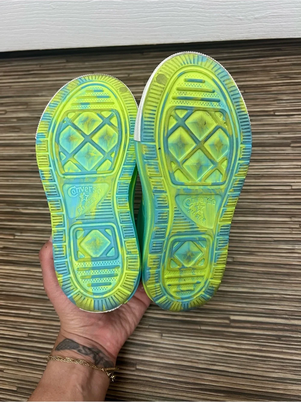 Kids Slip-On Water Shoes in Blue & Lime by Native-style